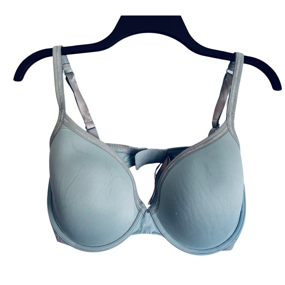 Victoria's Secret T-Shirt Lightly Lined Bra Blue 36DD Logo